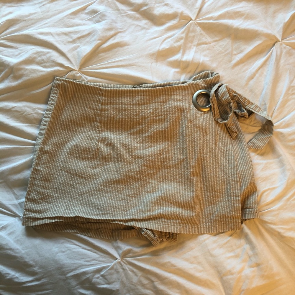 Cream and white skort